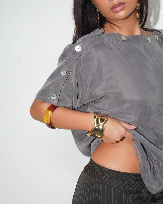Portia Multi-way Top in Gray