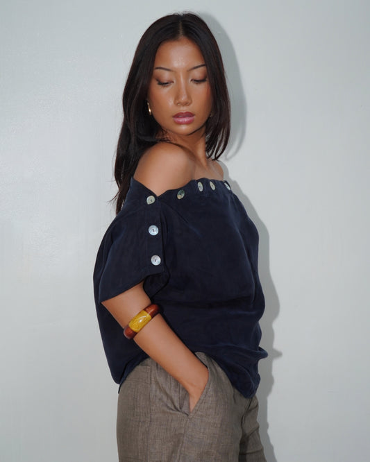 Portia Multi-way Top in Navy